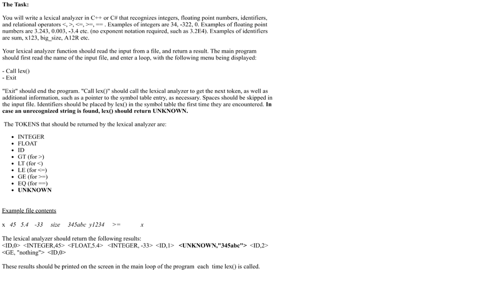  can you please solve it in C++ format. The Task You