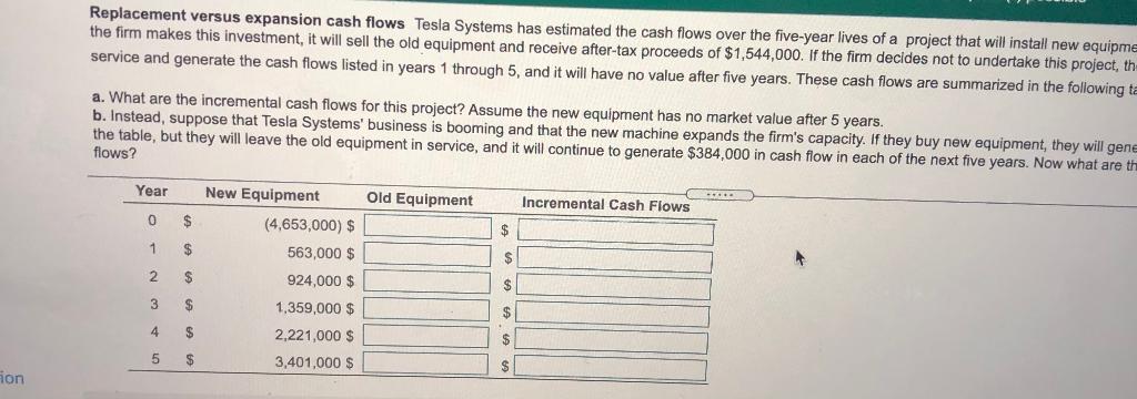 will sell the old equipment and receive after-tax proceeds of $1,544,000. If
