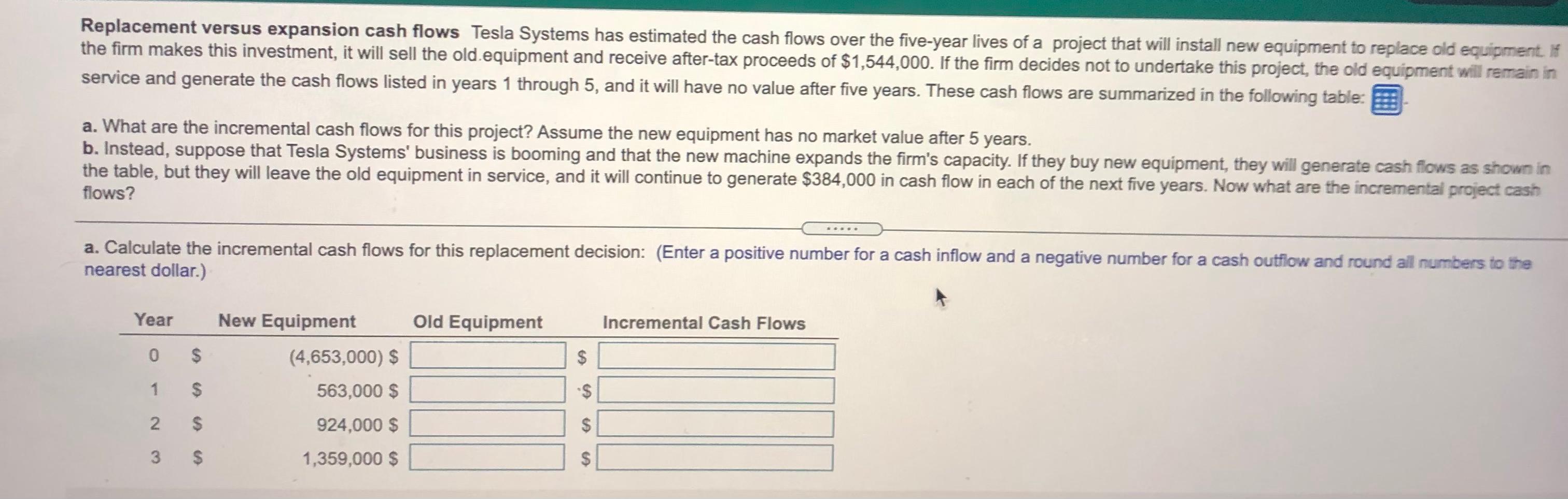 the firm decides not to undertake this project, the old equipment will