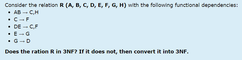 Database systems Please solution as soon as possible Consider the relation R