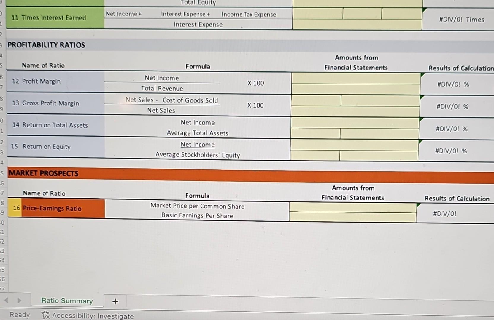 Ratio Investigate OLVENCY RATIOS \begin{tabular}{|c|c|c|c|} \hline \multirow[b]{2}{*}{ Name of Ratio } &
