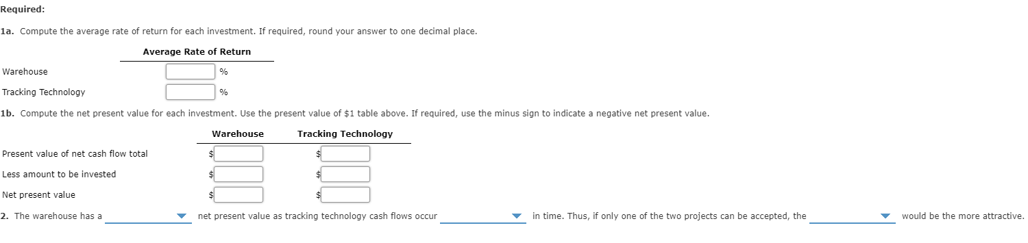 The capital investment committee of Ellis Transport and Storage Inc. is considering