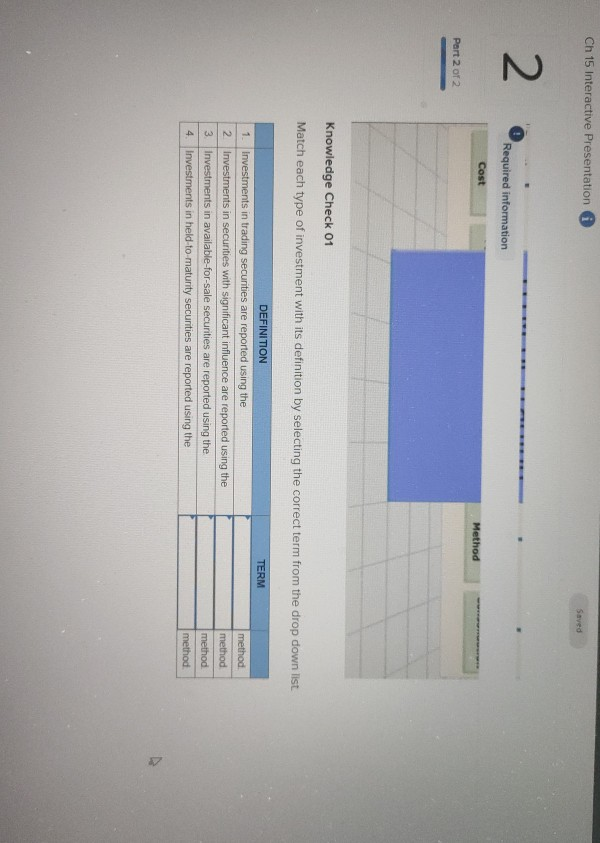  Ch 15 Interactive Presentation 2 Required information Cost Method Part 2