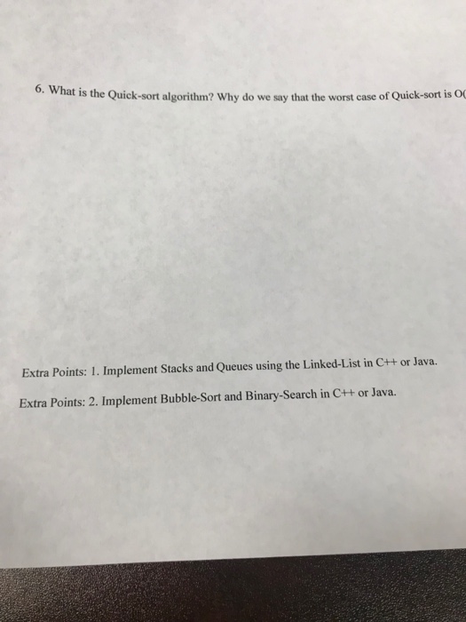  w hat is the Quick-sort algorithm? Why do we say that