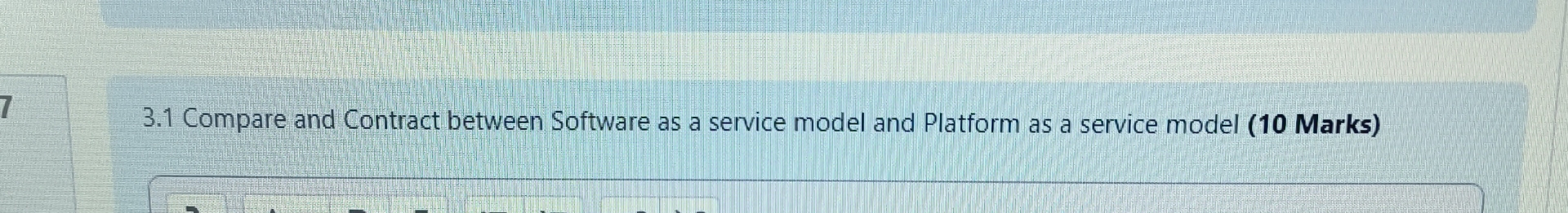  3.1 Compare and Contract between Software as a service model and