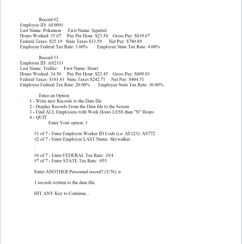 C++ code The capability to store data for later use is a