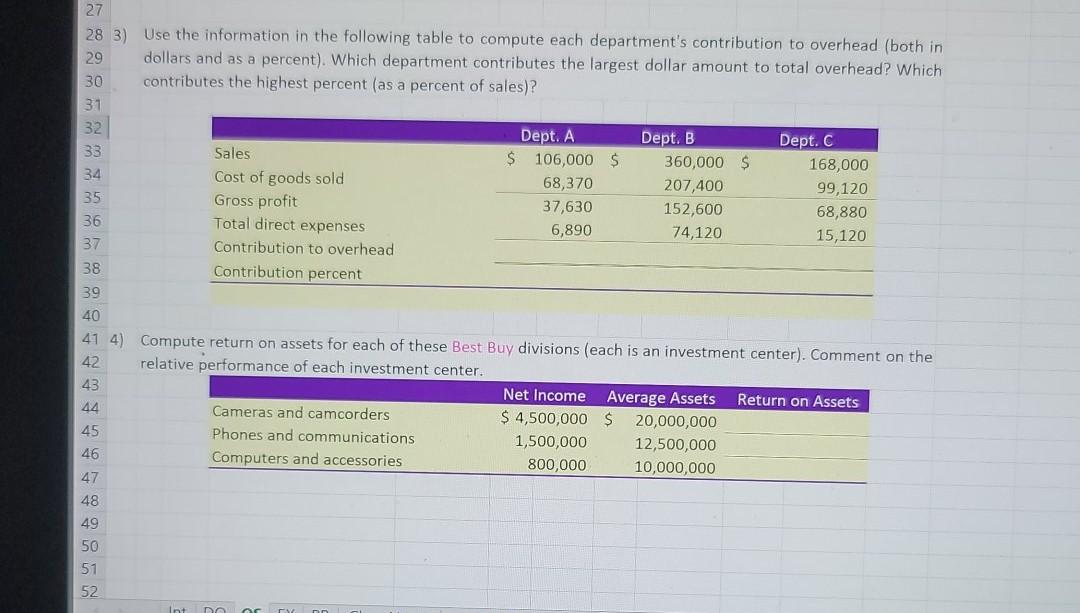 I need help please 27 28 3) Use the information in