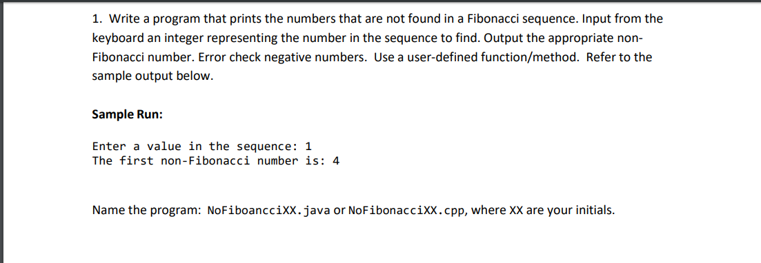 Help asap C++ or Java ! Write a program that prints the