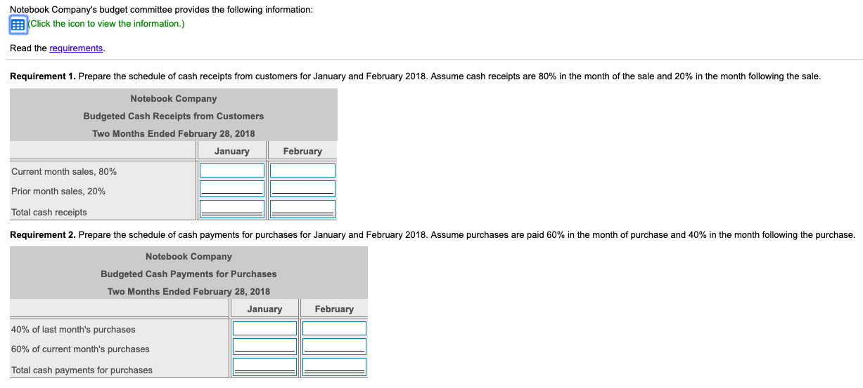 Table 1. December 31, 2017, account balances: Cash 2. Accounts Receivable Prepare