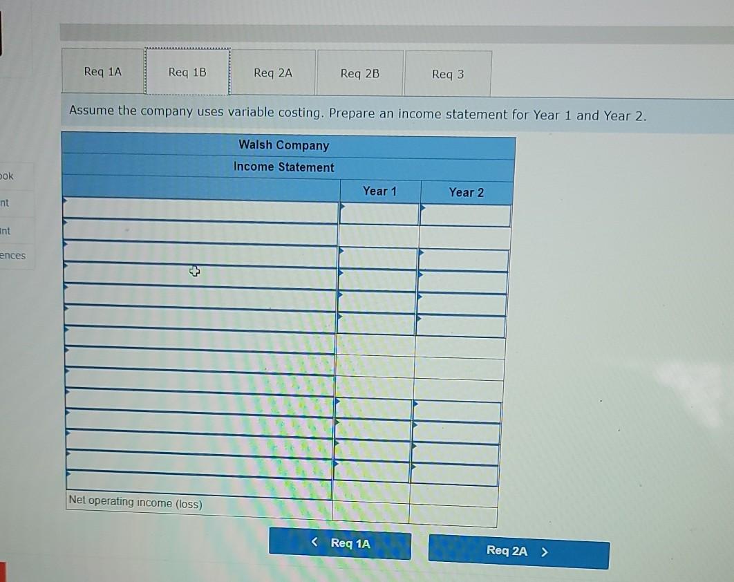 following information pertains to each of the company's first two years of