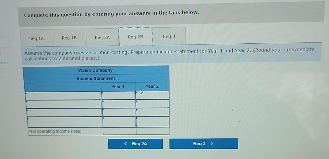 overhead Variable selling and administrative Fixed costs per year: Fixed manufacturing overhead