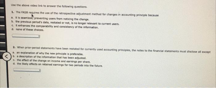 Please answer ASAP! Use the above video link to answer the following