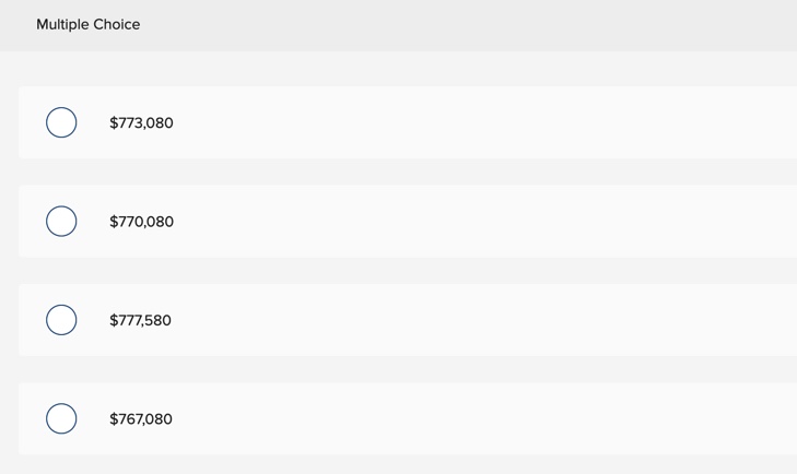 The company produces a single product. The best estimate of the total