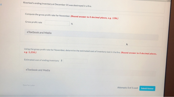 Company reported the following information for November and December 2020. November December