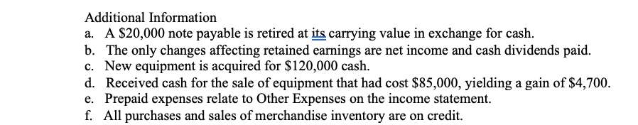 carrying value in exchange for cash. b. The only changes affecting retained