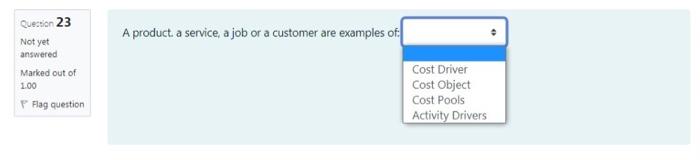 Marked out of 1.00 A ratio that indicates how long, on average,