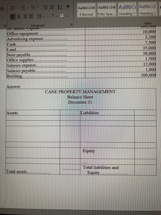 1 No Spac... Heading 1 Heading 2 1 Normal Title S Paragraph