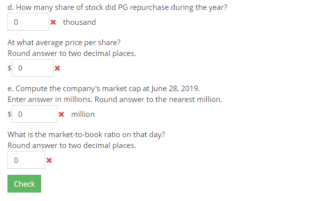 Comprehensive Income Following is the statement of shareholders' equity from the 2019