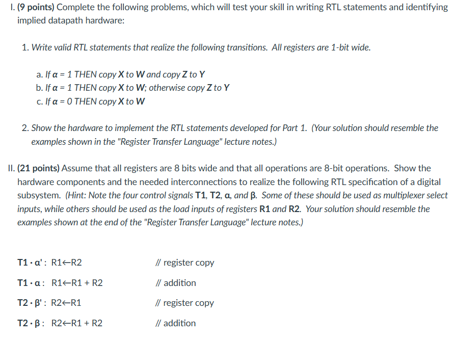  I need help with part two: (21 points) Assume that all