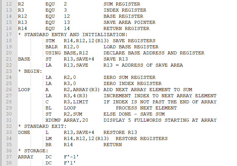  Write an assembly language program that modifies the 10 elements of