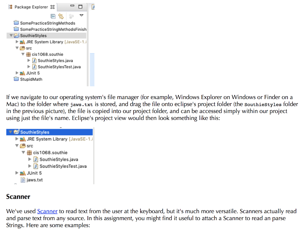 assignment will provide you with practice with String and ileprocessing. Recall the