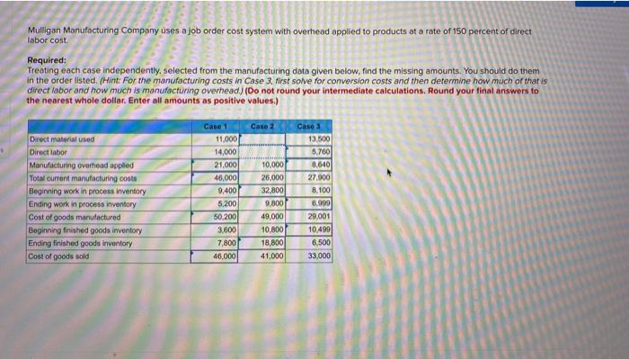  i just need the first 2 boxes in case 2 Mulligan