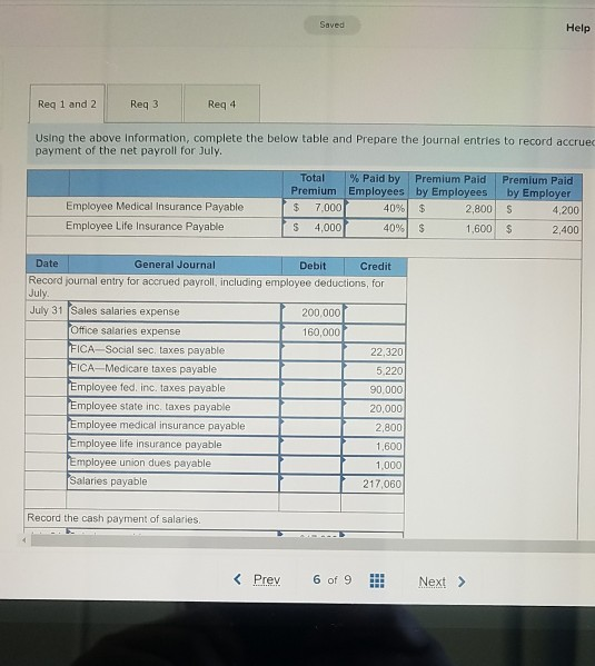 payroll LO P2, P3 The following monthly data are taken from Ramirez