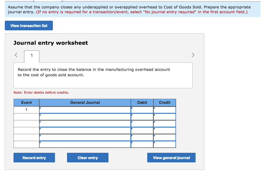 company uses a job-order costing system and applies manufacturing overhead cost to