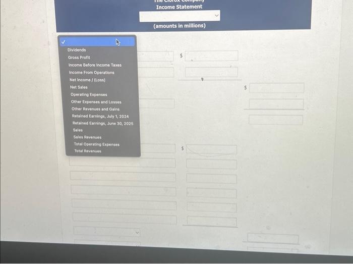 (dollars in miltions). Asuime a taxcate of 34%. (a) Prepare a muitiple-step