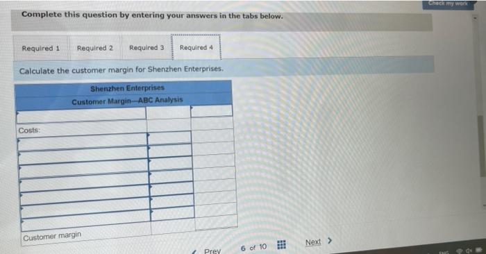 of direct labor-hours Order processing Number of customer orders Customer support Number