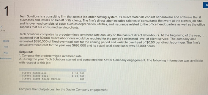  1 5 pints Tech Solutions is a consulting firm that uses