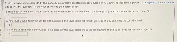 please answer quick First is Appendix A, Second is Appendix C A