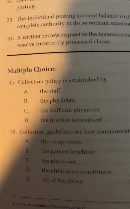  posting 33. The individual posting account balance writ complete authority to