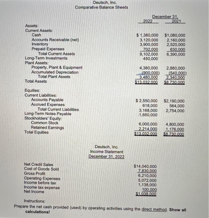 show all calculations please, how you got the answer not only numbers.