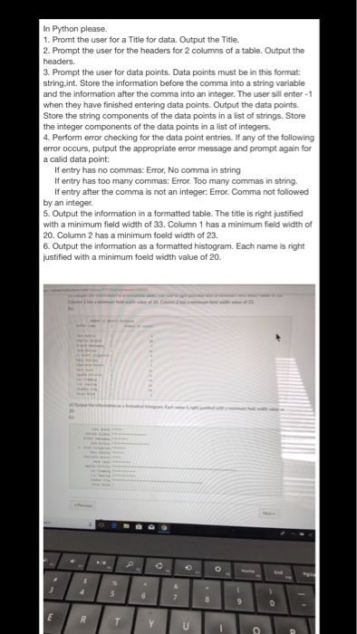  Please help in Python please. I cant get it In Python