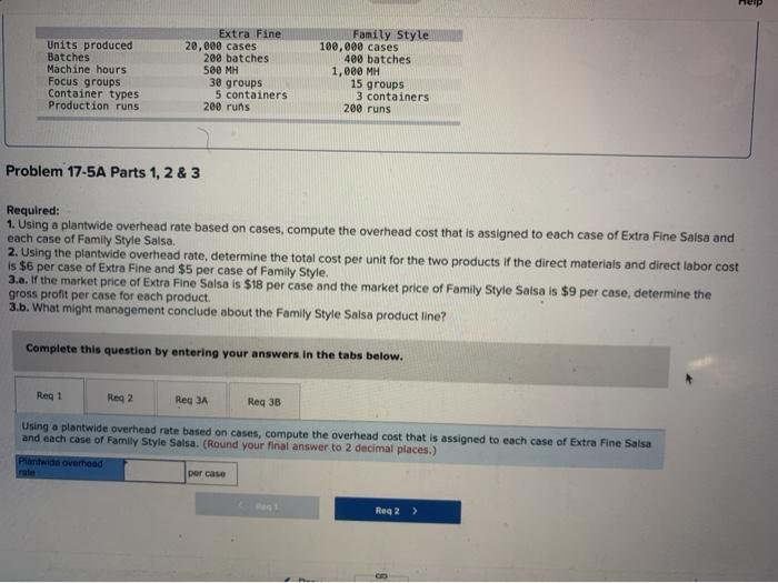 and a plantwide overhead rate LO A1, A2, P1, P3 [The following