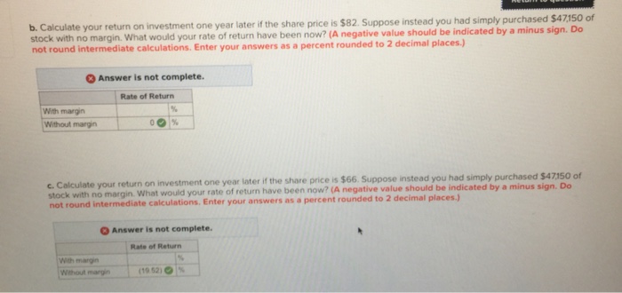 shares of stock at $82 per share with an initial cash investment