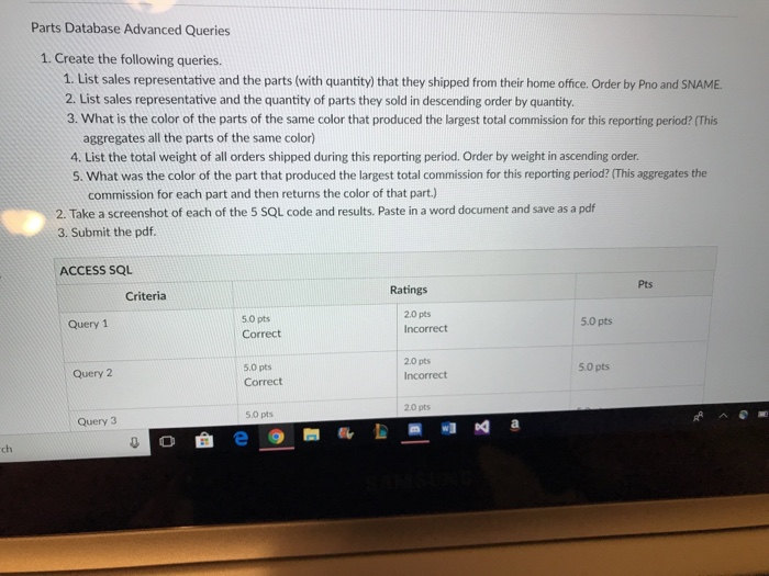 the Parts Database to your computer and open the tables Information about