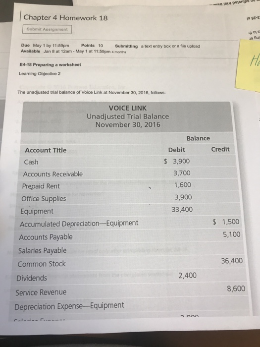  en Chapter 4 Homework 18 Is 92- Submit Assignment Due May