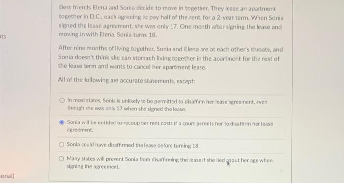  Which one is the false statement? 