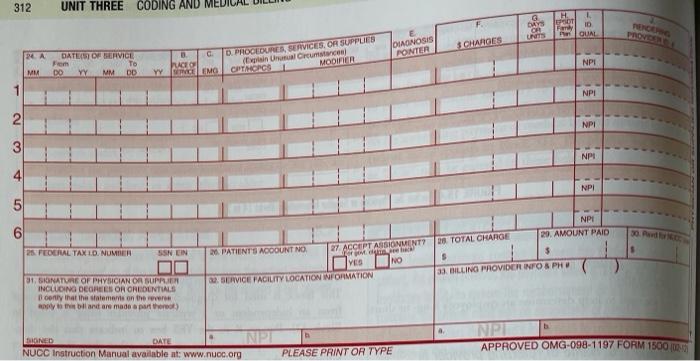 accurate Score claim Equipment and Supplies . Paper method: Patient's health record,