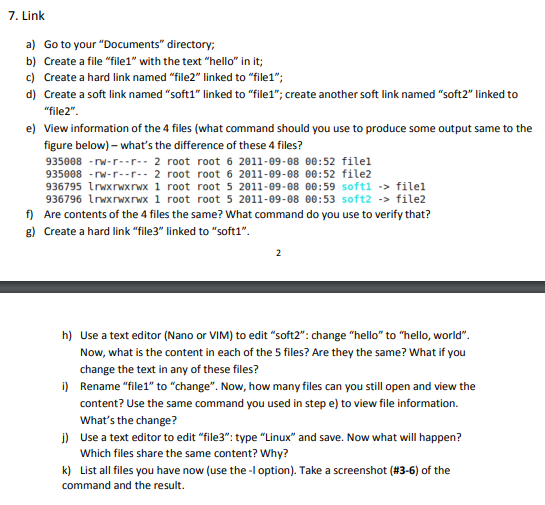 by one (sequentially). Use one command for each step. Take a screenshot