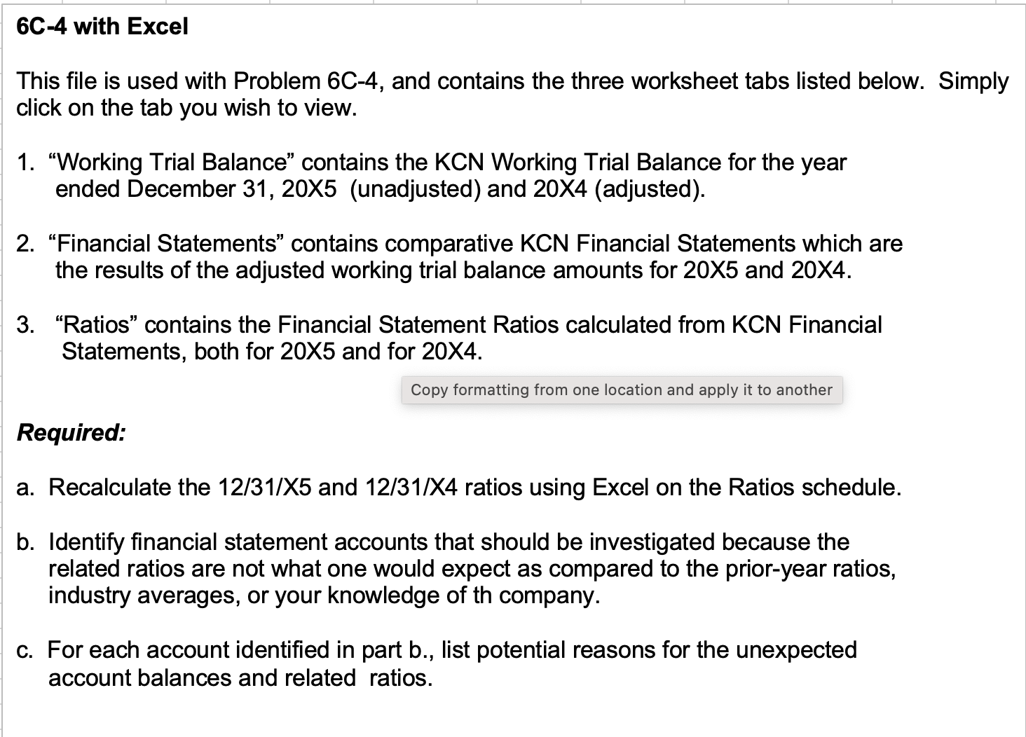  6C-4 with Excel This file is used with Problem 6C-4, and