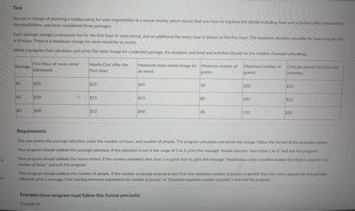 Please only use C Programming Language. Only use else if statements or