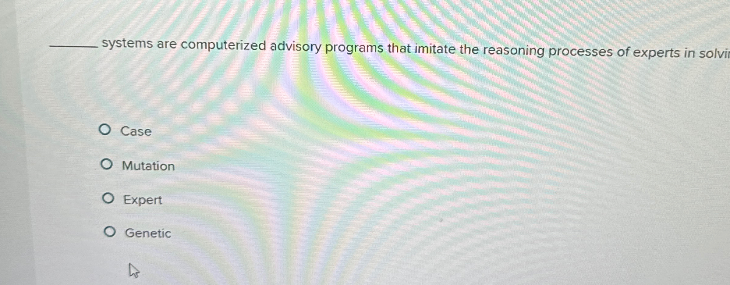  systems are computerized advisory programs that imitate the reasoning processes of