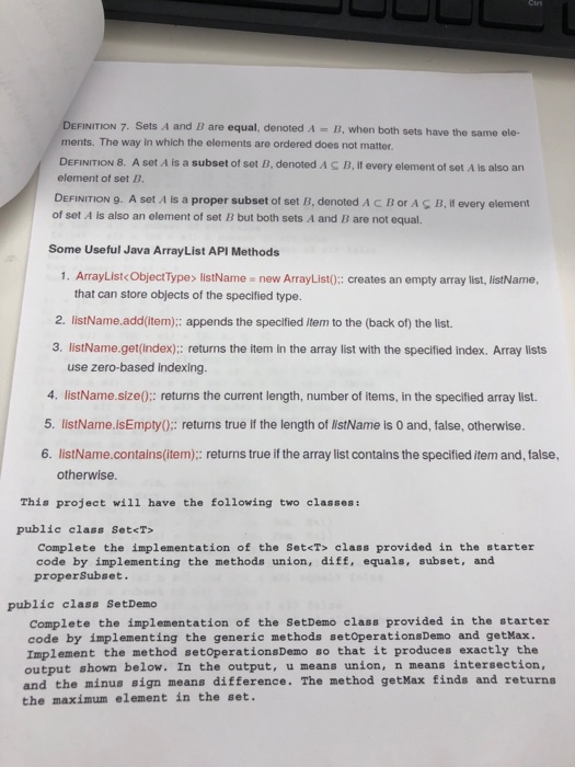 starter code for SetDemo Thanks Fr Ctri CSC 1351-03.Spring 2018. Lab Z