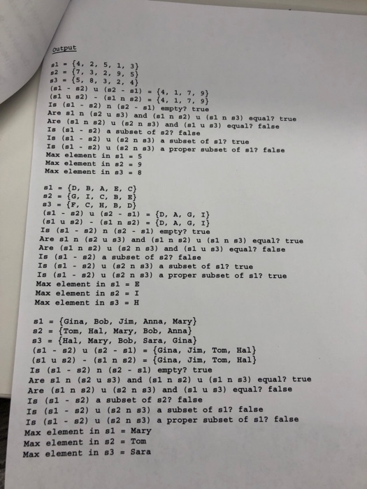 Name this project Set Create a project named Set that illustrates the