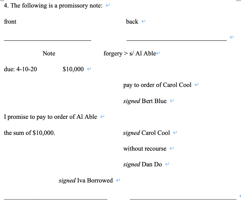 A. Discuss the process the holder (Hal) would use in collecting on