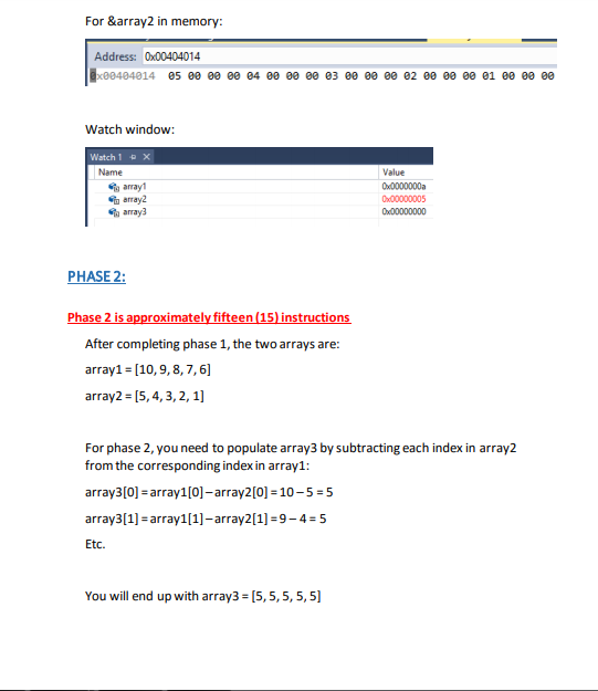 7, 8, 9, 10 array3 DWORD LENGTHOF array1 dup(?) .code main proc