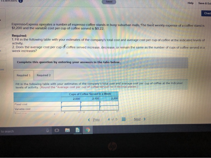  Saved Help Save & Ex Checl Espresso Express operates a number